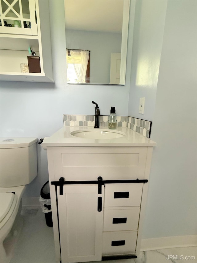 21805 Number 9 Rd, Hancock, MI 49930 - half bathroom with vanity and toilet