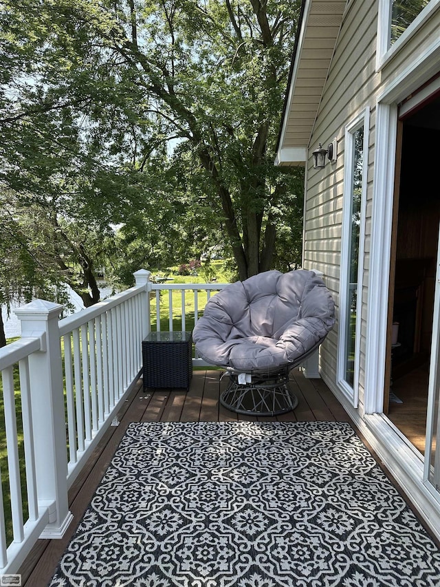2100 Michigan St, Algonac, MI 48001 - wooden terrace with view of scattered trees