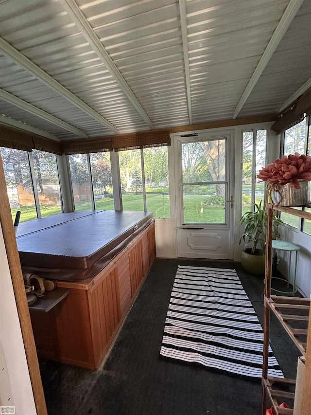 2100 Michigan St, Algonac, MI 48001 - sunroom featuring a hot tub