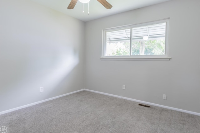 4444 Martin Rd, Warren, MI 48092 - carpeted empty room featuring baseboards and a ceiling fan