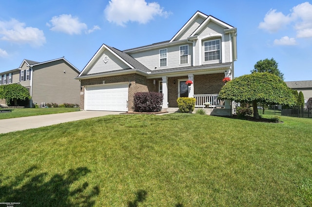 31222 Settlers Way Dr, Flat Rock, MI 48134 - view of front of home with a porch, driveway, and brick siding