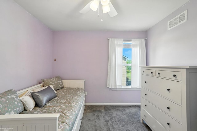 31222 Settlers Way Dr, Flat Rock, MI 48134 - carpeted bedroom featuring baseboards and a ceiling fan