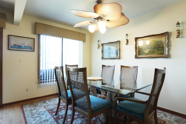 129 Cherryl Ln, Algonac, MI 48001 - dining area featuring wood finished floors and ceiling fan