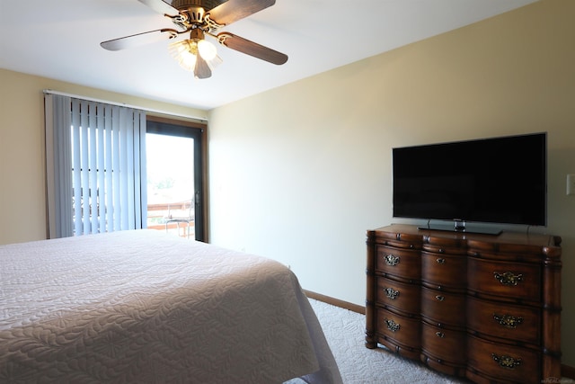 129 Cherryl Ln, Algonac, MI 48001 - carpeted bedroom with baseboards and a ceiling fan