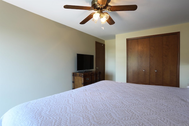129 Cherryl Ln, Algonac, MI 48001 - bedroom with a closet and ceiling fan