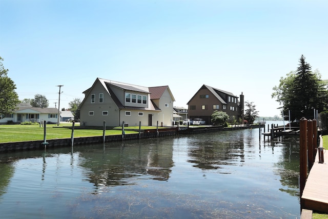 129 Cherryl Ln, Algonac, MI 48001 - water view with a dock