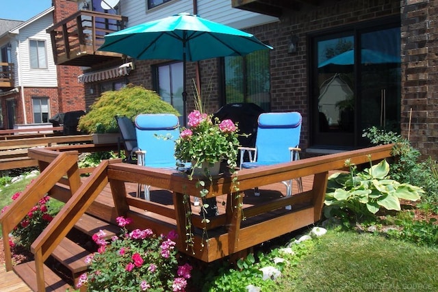 129 Cherryl Ln, Algonac, MI 48001 - view of wooden deck