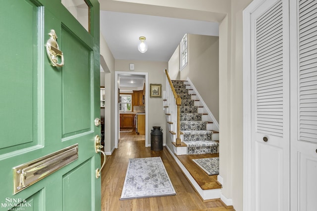 1344 Torrey Rd, Grosse Pointe Woods, MI 48236 - foyer featuring wood finished floors and stairs