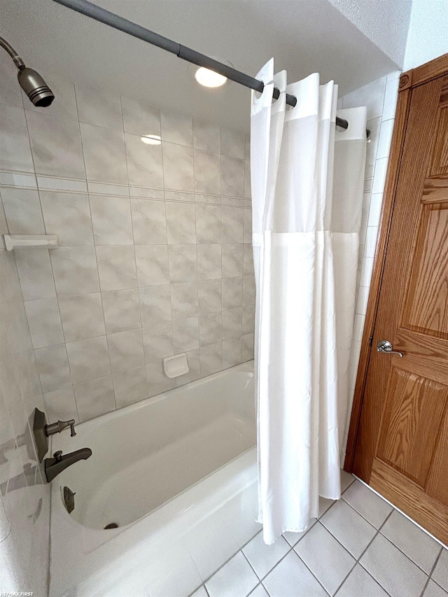 10125 Saint John Dr, Algonac, MI 48001 - full bathroom with shower / bath combo with shower curtain and tile patterned flooring