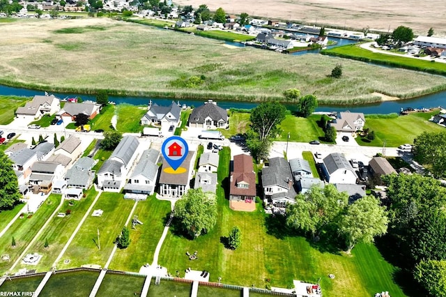 10125 Saint John Dr, Algonac, MI 48001 - aerial overview of property's location with a large body of water and nearby suburban area