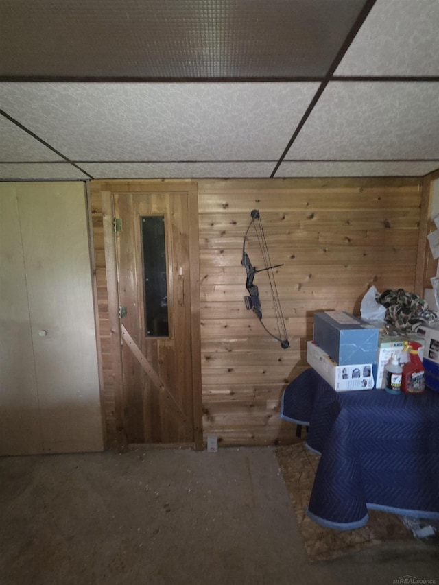 55305 Fairchild Rd, Macomb, MI 48042 - interior space featuring wooden walls