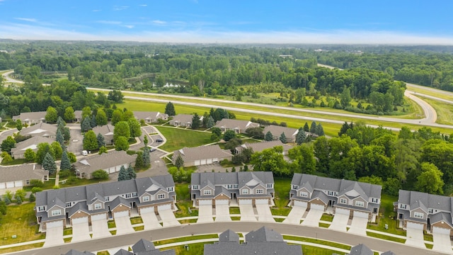 8599 Grove St, Washington Twp, MI 48094 - aerial perspective of suburban area with a heavily wooded area