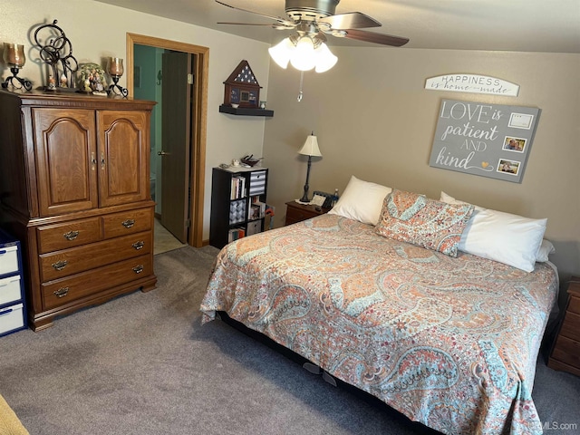 N7722 Candy Cane Rd, Munising, MI 49862 - carpeted bedroom with ceiling fan
