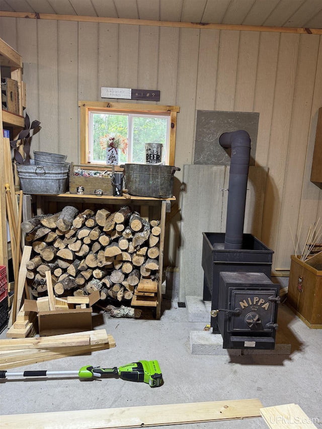 N7722 Candy Cane Rd, Munising, MI 49862 - detailed view of wood walls