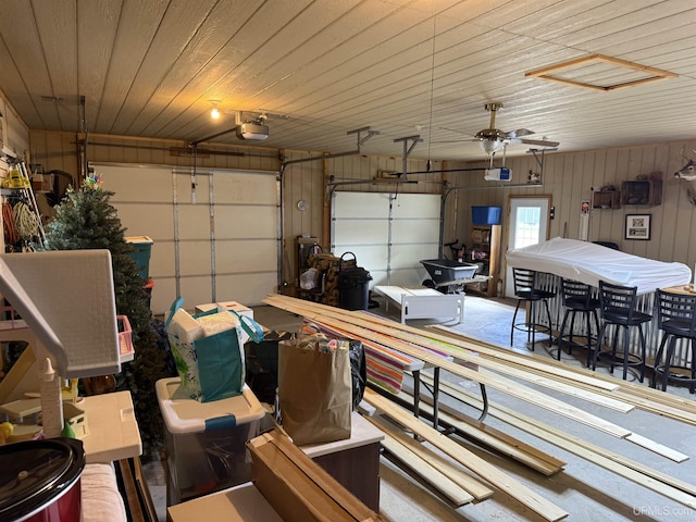 N7722 Candy Cane Rd, Munising, MI 49862 - garage featuring a garage door opener