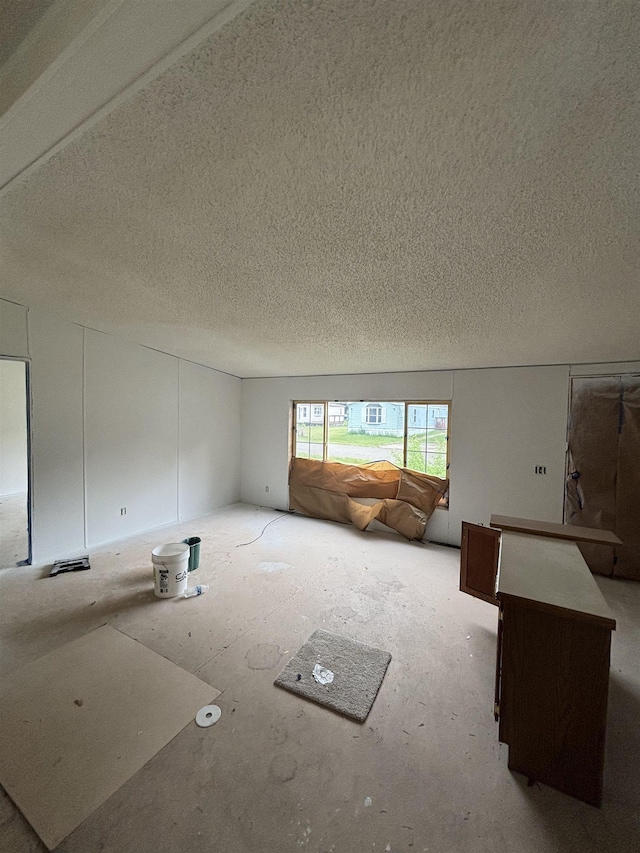 2266 Bart St, Croswell, MI 48422 - unfurnished living room featuring a textured ceiling