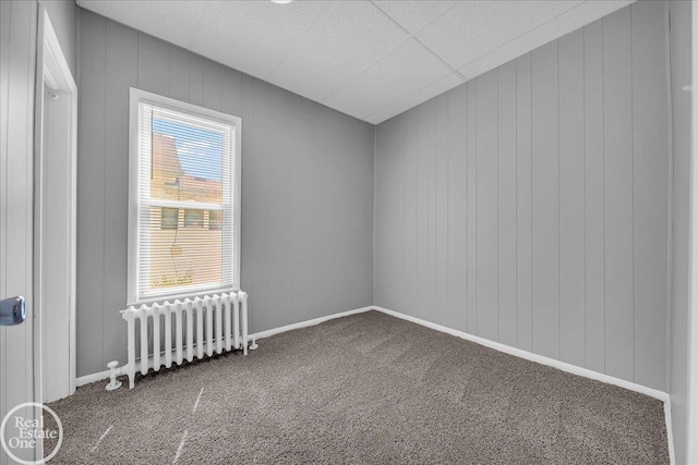 1118 Bancroft St, Port Huron, MI 48060 - empty room featuring radiator heating unit and carpet floors