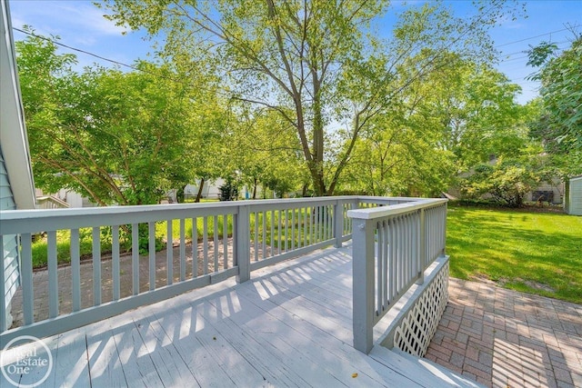 1118 Bancroft St, Port Huron, MI 48060 - deck with a yard
