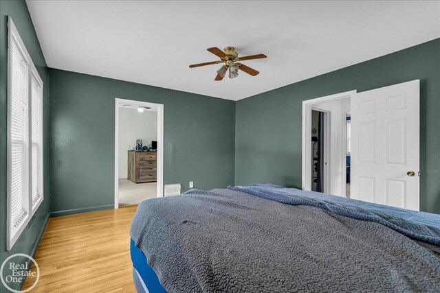 2019 Griswold St, Port Huron, MI 48060 - bedroom featuring light wood-style flooring and a ceiling fan