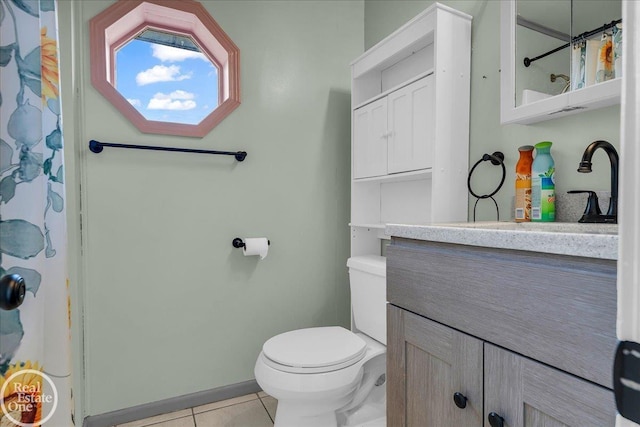 2019 Griswold St, Port Huron, MI 48060 - bathroom with vanity, tile patterned floors, and a shower with curtain