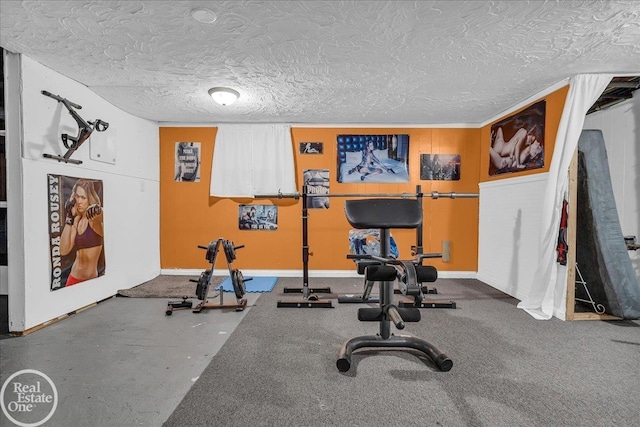 2019 Griswold St, Port Huron, MI 48060 - exercise room with a textured ceiling