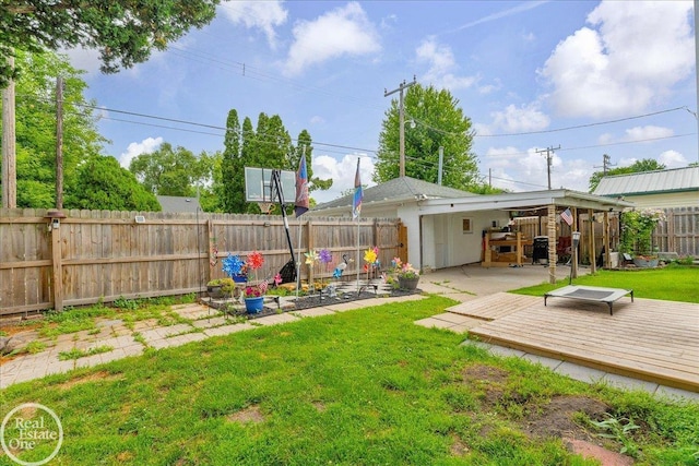 2019 Griswold St, Port Huron, MI 48060 - fenced backyard with a deck