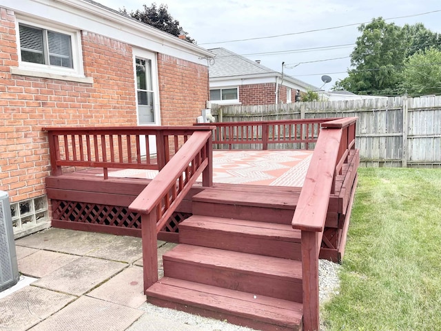 26315 Ursuline St, Saint Clair Shores, MI 48081 - wooden deck with a patio area