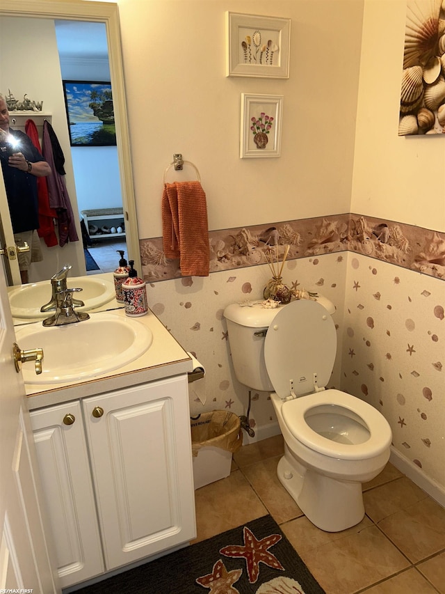 15 E Spring Ct Unit 12, Port Austin, MI 48467 - bathroom with vanity and tile patterned floors