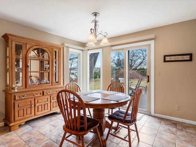 1008 Hidden Ln, Rochester Hills, MI 48309 - dining area featuring plenty of natural light and a chandelier