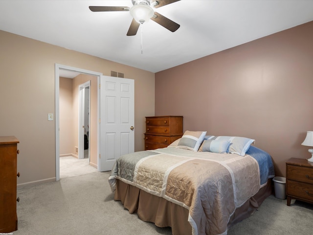 1008 Hidden Ln, Rochester Hills, MI 48309 - bedroom featuring light colored carpet and ceiling fan