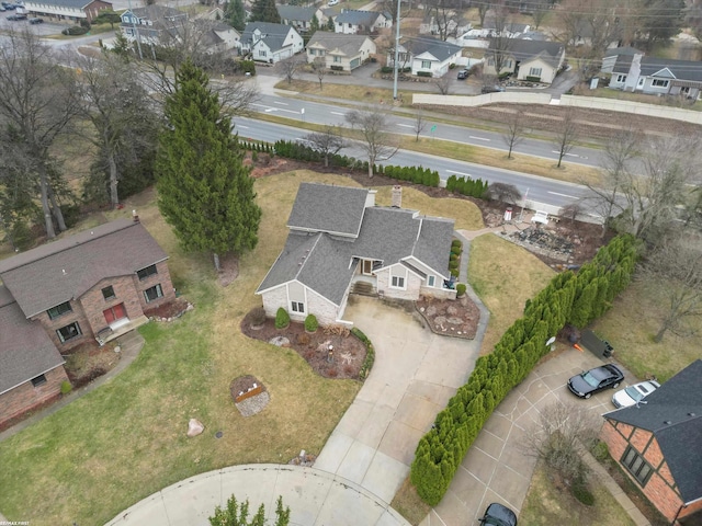 1008 Hidden Ln, Rochester Hills, MI 48309 - aerial overview of property's location with nearby suburban area