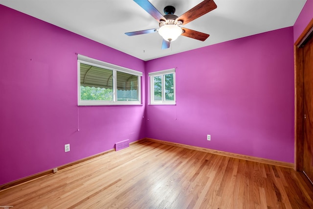 23716 Roxana Ave, Eastpointe, MI 48021 - spare room with a ceiling fan and wood finished floors