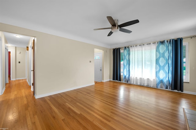 23716 Roxana Ave, Eastpointe, MI 48021 - unfurnished room featuring a ceiling fan and light wood-style floors