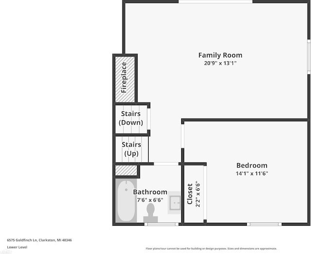6575 Goldfinch Ln, Clarkston, MI 48346 - view of room layout