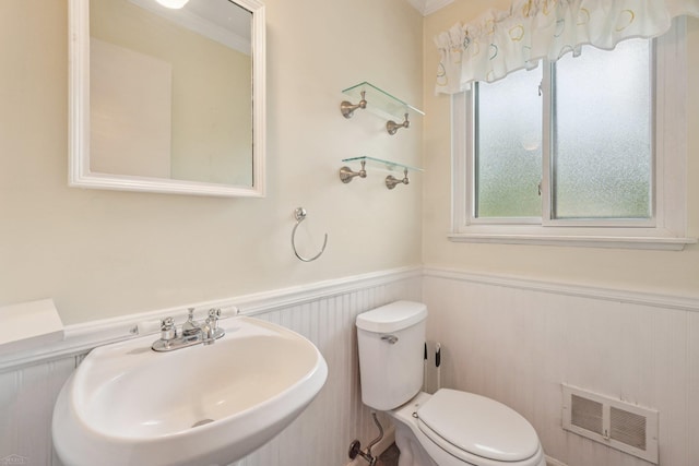 6575 Goldfinch Ln, Clarkston, MI 48346 - bathroom featuring wainscoting and ornamental molding