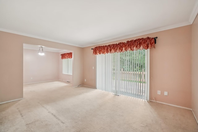 6575 Goldfinch Ln, Clarkston, MI 48346 - carpeted empty room featuring crown molding and baseboards