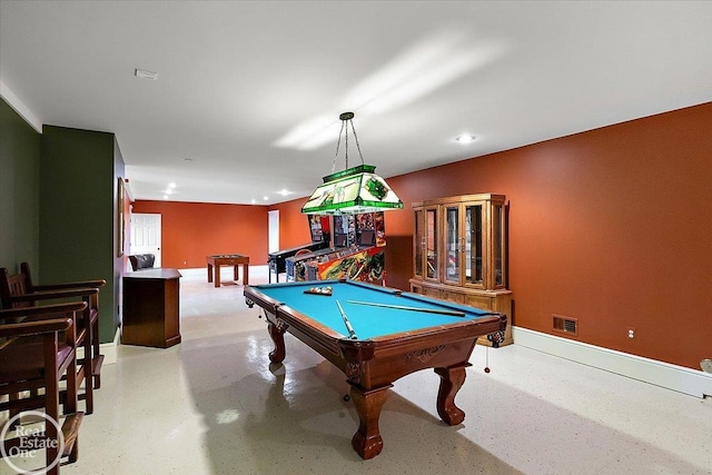 5350 Brewster Rd, Oakland Twp, MI 48306 - recreation room featuring pool table and recessed lighting