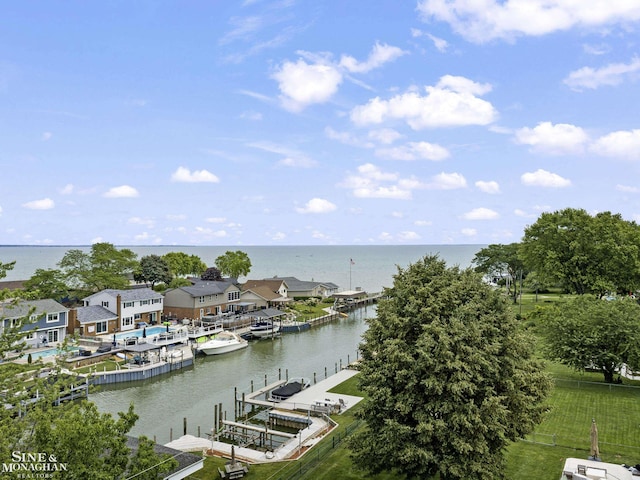 22565 Ardmore Park Dr, Saint Clair Shores, MI 48081 - water view featuring a dock