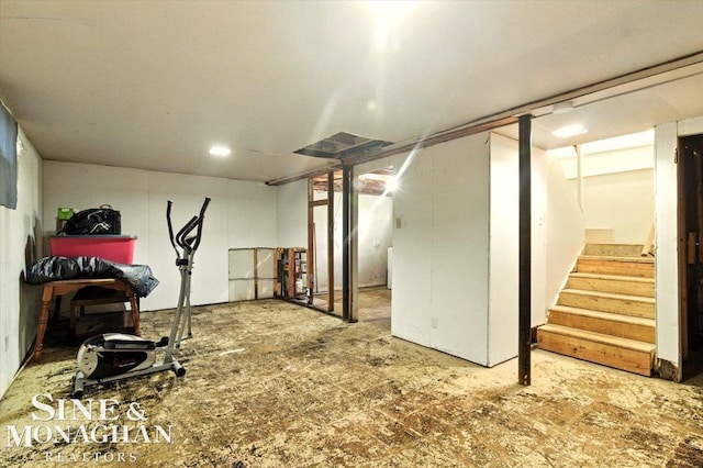 3032 24th St, Port Huron, MI 48060 - finished basement featuring stairway