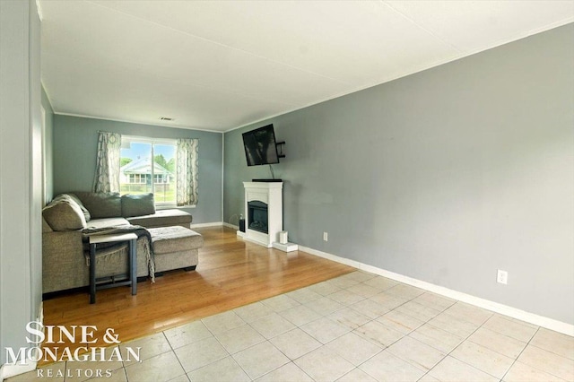 3032 24th St, Port Huron, MI 48060 - living area featuring a fireplace and wood finished floors