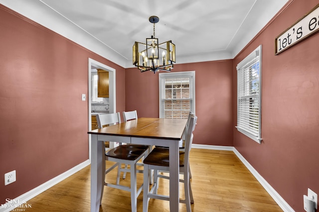 1857 Roslyn Rd, Grosse Pointe Woods, MI 48236 - dining space with a chandelier and light wood-type flooring