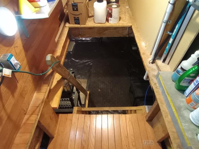 2308 S River Rd, Beaverton, MI 48612 - staircase featuring wooden walls