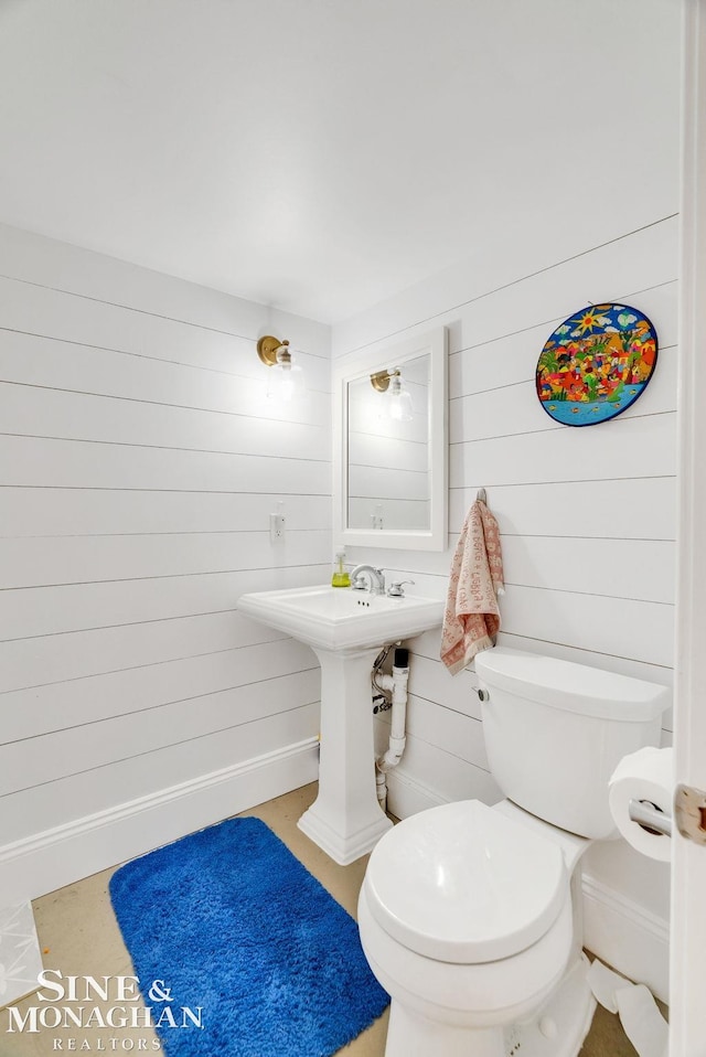 3325 Saint Andrews Dr, Port Huron, MI 48060 - bathroom with toilet and wood walls
