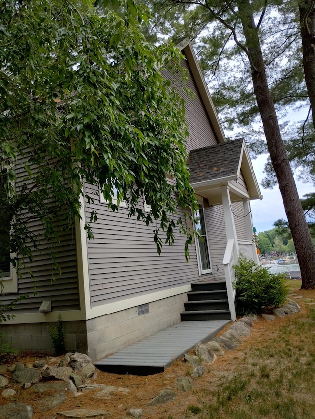 11374 S Shore Dr, Lake, MI 48632 - view of home's exterior with crawl space