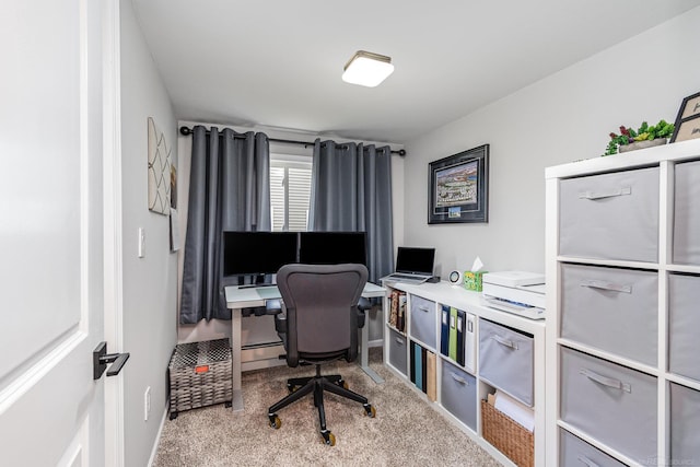 319 Old Trail Dr, Houghton Lake, MI 48629 - carpeted home office with a baseboard radiator