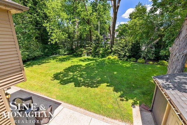28 Hampton Rd, Grosse Pointe Shores, MI 48236 - view of grassy yard featuring view of wooded area