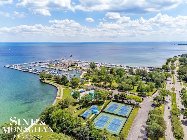 28 Hampton Rd, Grosse Pointe Shores, MI 48236 - bird's eye view of a large body of water and numerous boat docks
