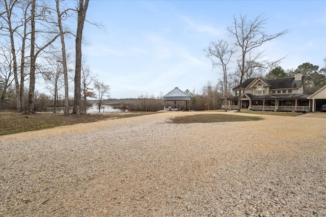 view of yard featuring a gazebo