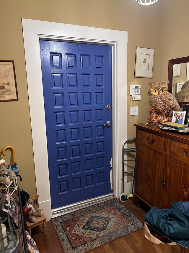 foyer featuring hardwood / wood-style flooring