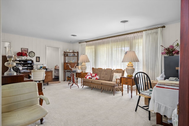 view of carpeted living room